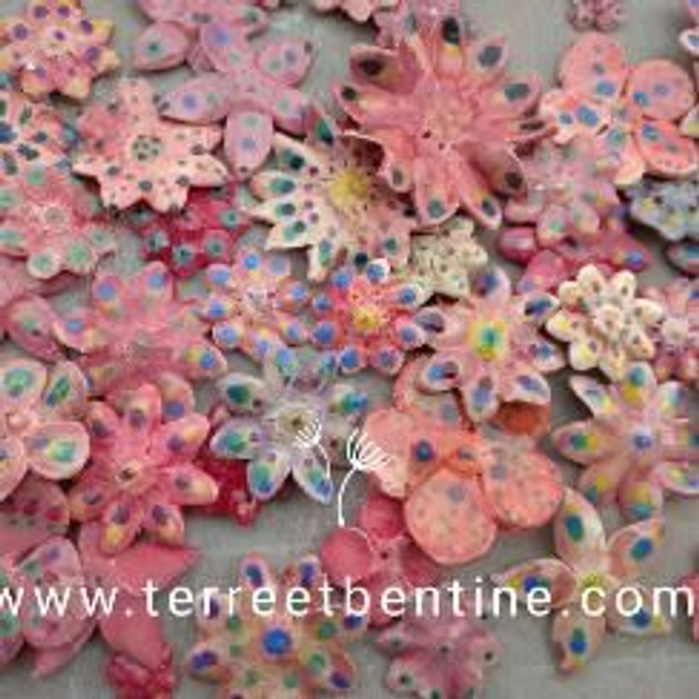 FLEURS faïence rouge