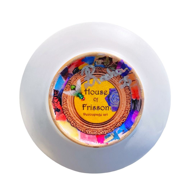 "Anger is a Gift" Neon Orange Upcycled Trinket Dish - House of Frisson