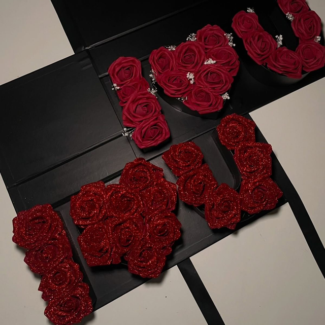 Glitter Rose 'I ❤️ U' Box