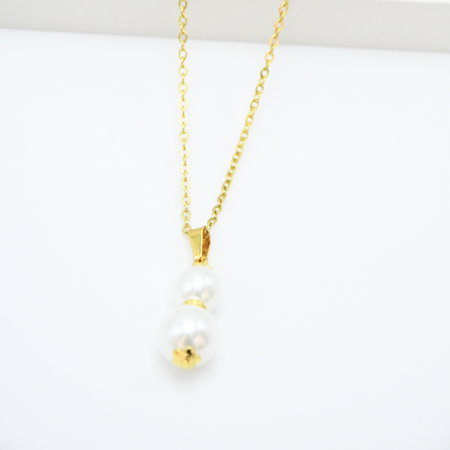Collier double perle