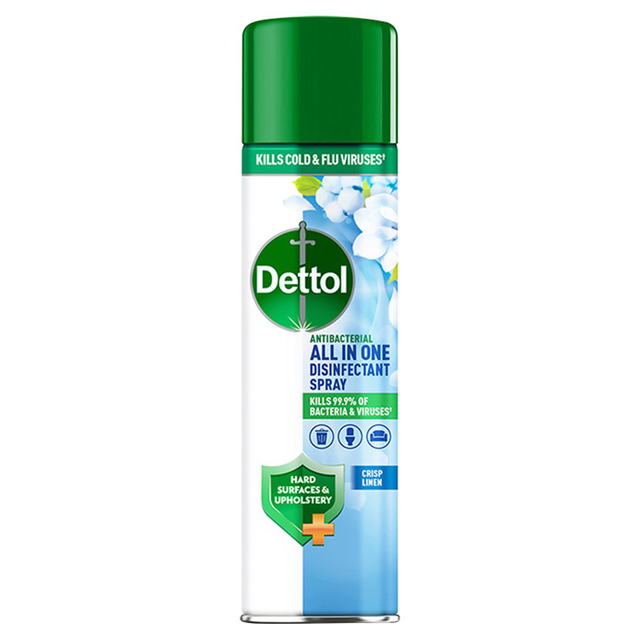 Dettol All-In-One Disinfectant Spray, Crisp Linen 300ml MULTIBUY OPTION 