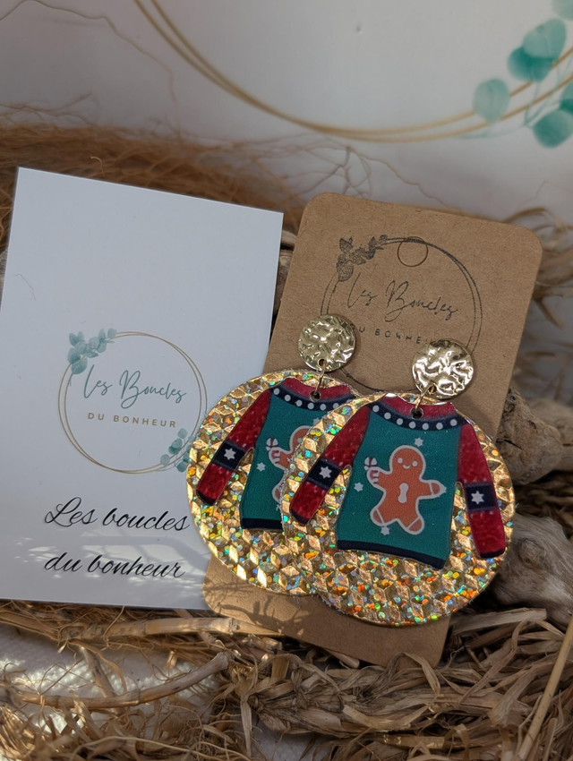 Boucles d'oreilles Noël no011
