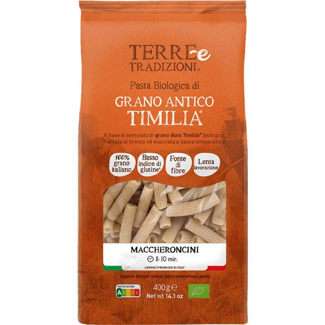 Maccheroncini de blé Timilia biologiques