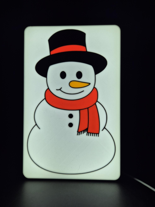 Snowman 3d printed lightbox