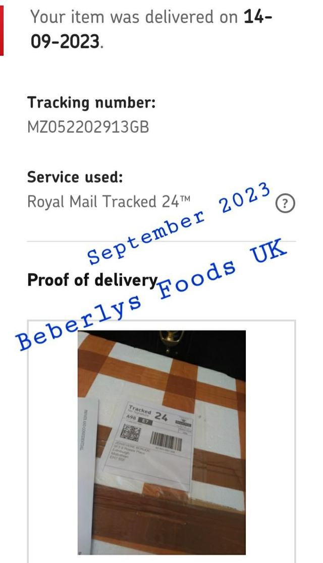 Proof of Delivery: Customer Edinburgh ( September 2023)