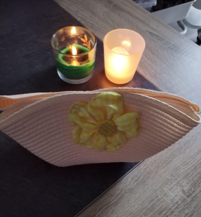 Panière Maquillage Rose Pale à fleurs