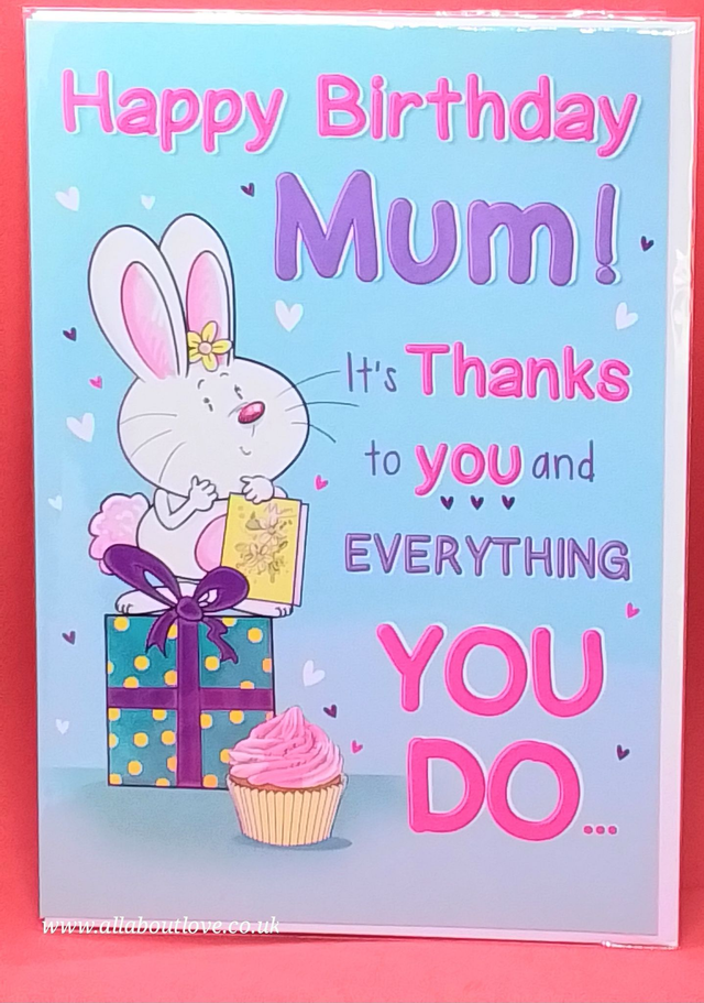 Mum Birthday Card Bright and Colourful Design 