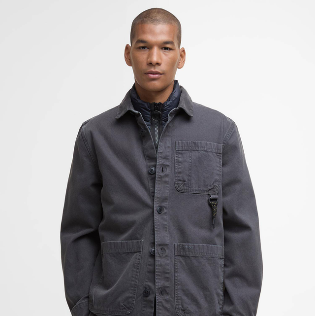 Barbour Bowland Garment Dyed Overshirt Black