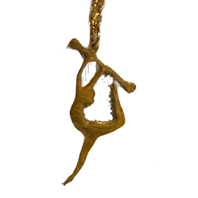 Gold Baton Twirler Necklace