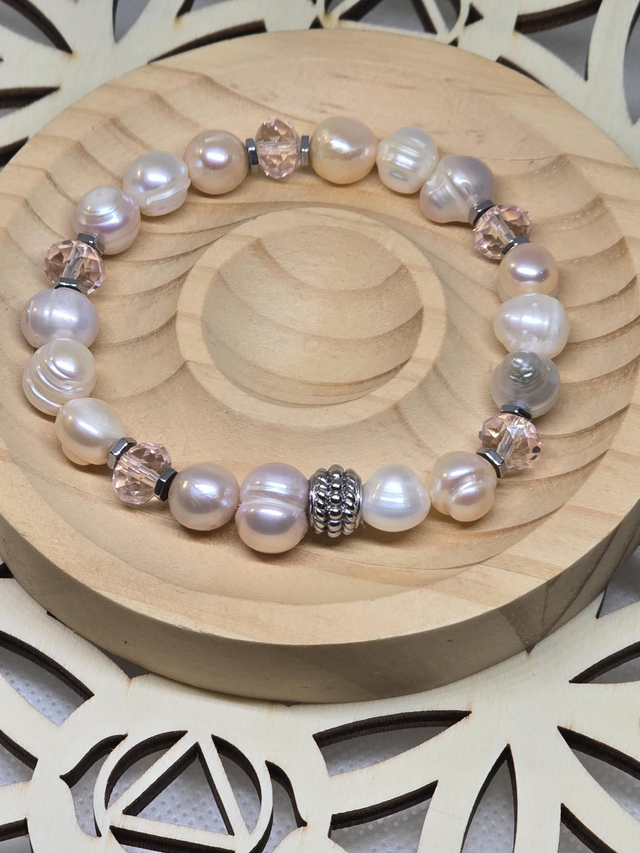 Bracelet Perle de culture d'eau douce multicolore 1 cm 