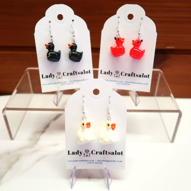 Halloween Duck Earrings