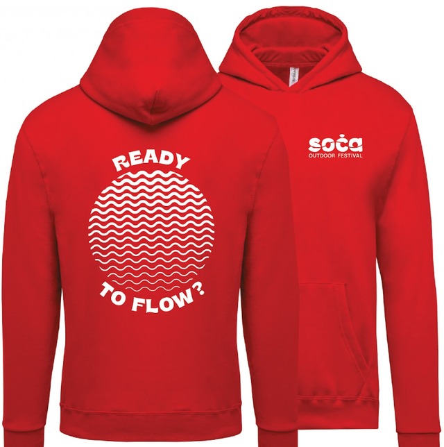 Otroški "Ready to flow" hoodie - RED