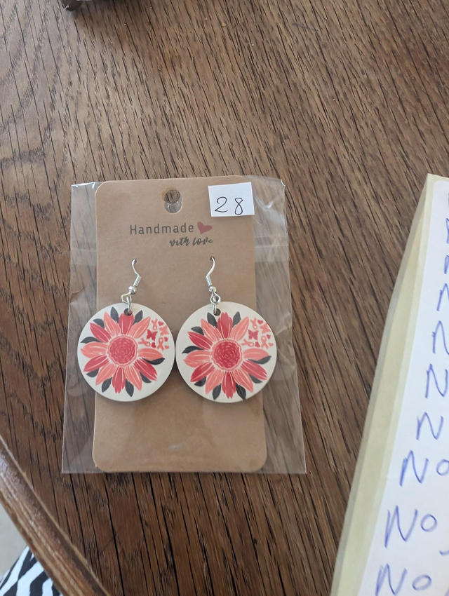 N°28 Boucles d'oreilles octobre rose 