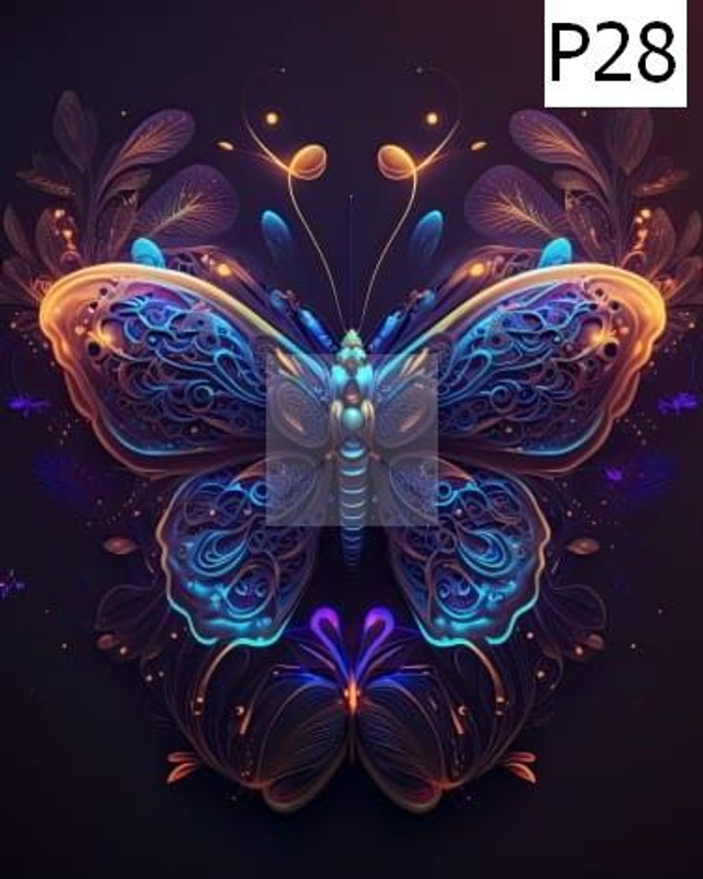 Panneau Papillon  en polyester 40x50cm