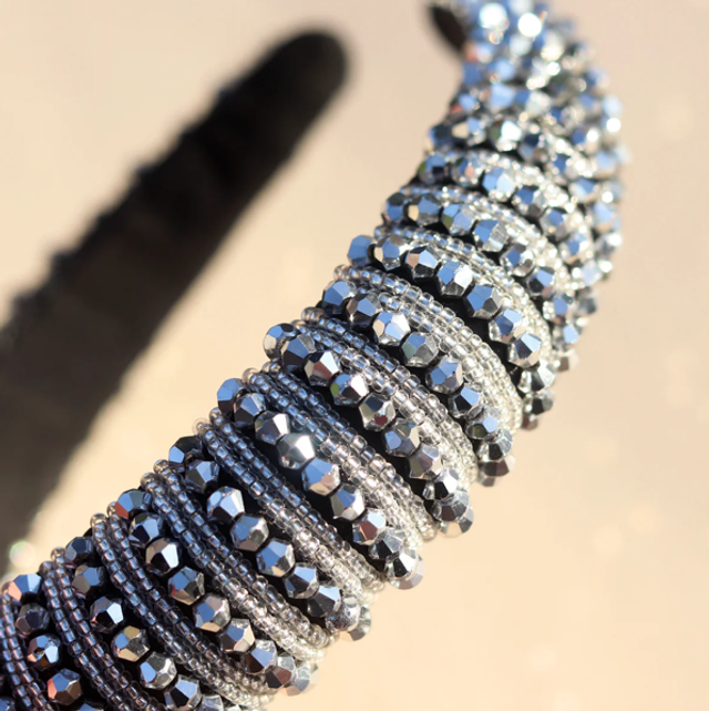 Haarband Shiny Silver