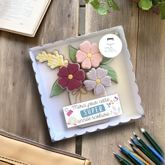 Coffret bouquet de fleurs école 
