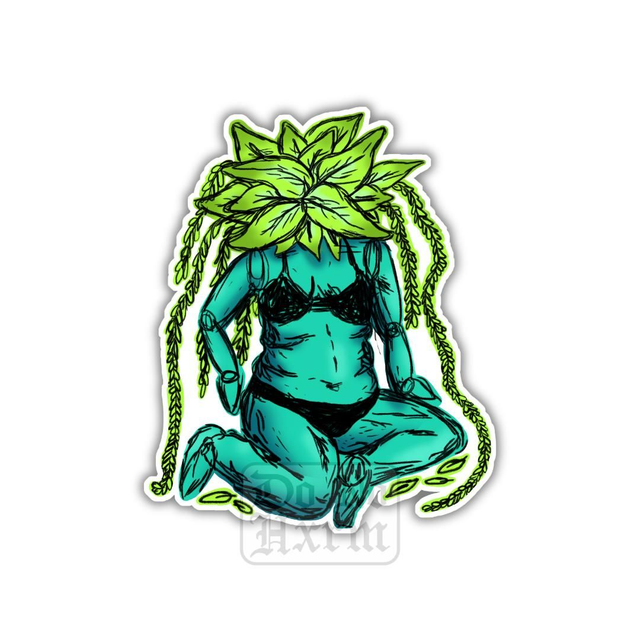 Flora Green Sticker
