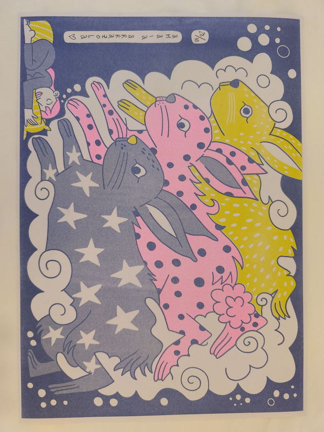 Amaia Arrazola - Risographie - A3 - 50ex - Numéroté &amp; Signé