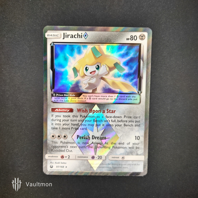 Jirachi Star 97/168 Sun & Moon Celestial Storm Rare Prism Star