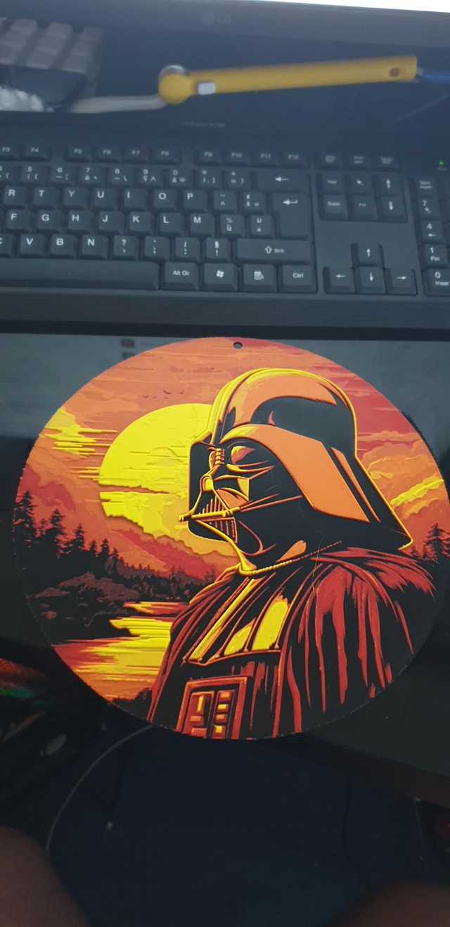 Plaque Deco dark Vador rond grand