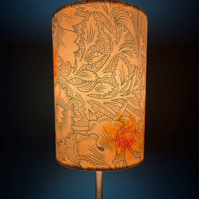 Wm Morris on vintage orange flowers