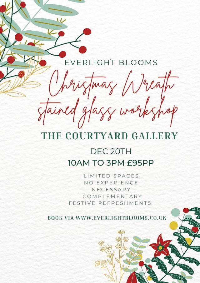 20th Dec Christmas stained glass workshop  