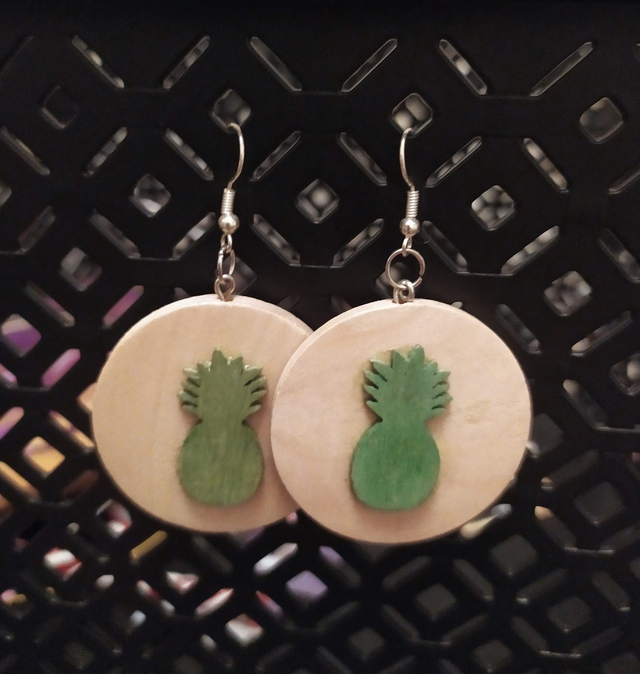 Boucles d'oreilles rondes "Ananas"