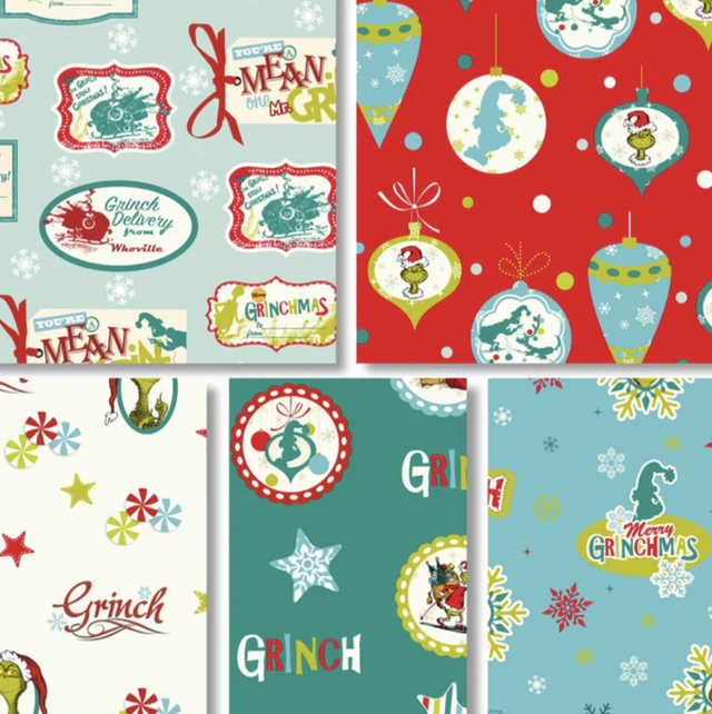 Grinch - Dr Seuss  Fat Quarters 