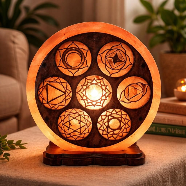 "7 Chakras" - Lampe de sel d'Himalaya