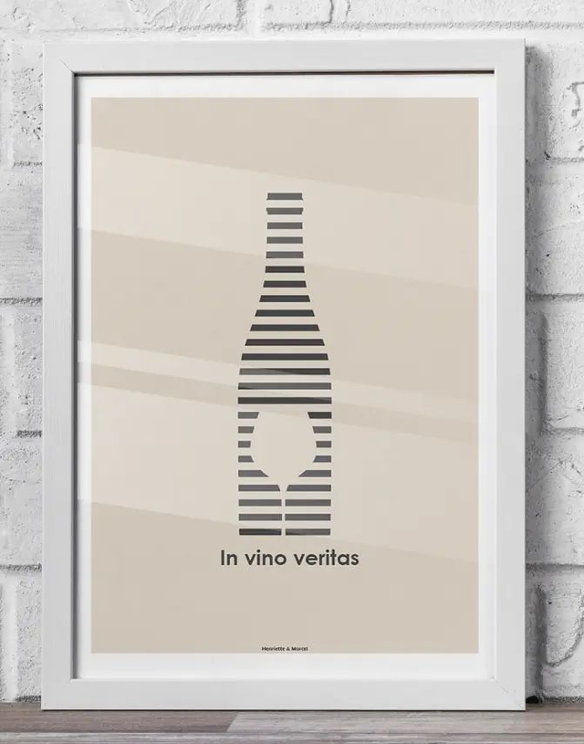 16 - Affiche vin style vintage