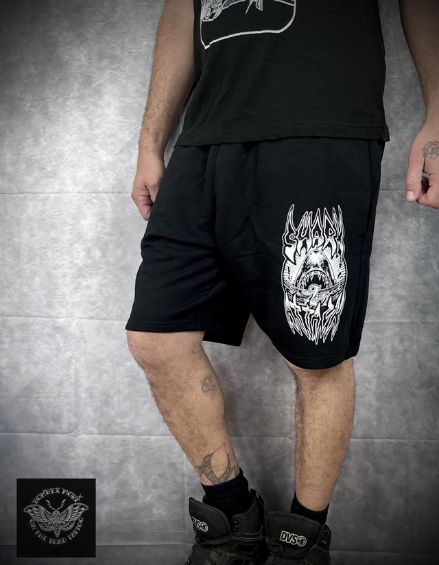 Bermuda Men en Coton bio "Sharkattack !"