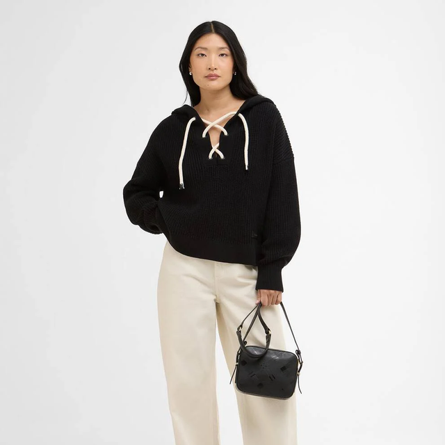 Barbour Women’s Daya Knitted Hoodie Black