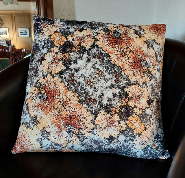 ALALIA coloris gold-blanc. Coussin Acquarius 56cm