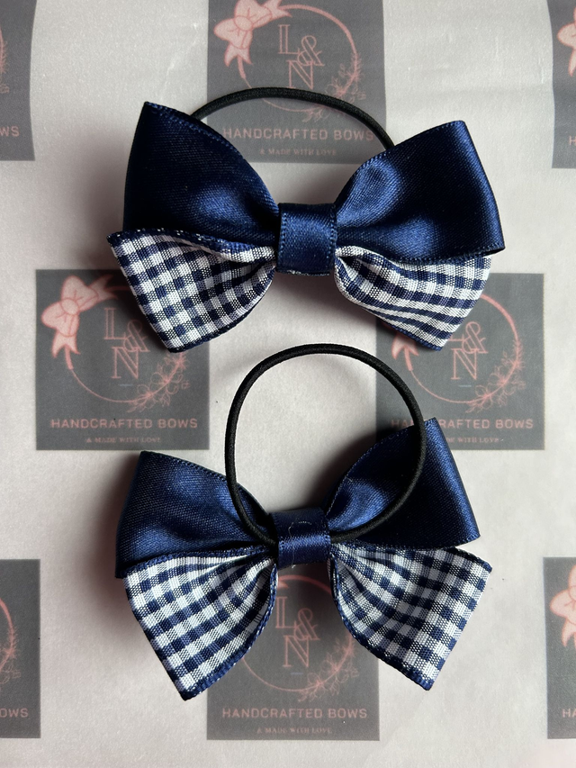 Navy Blue School Bows