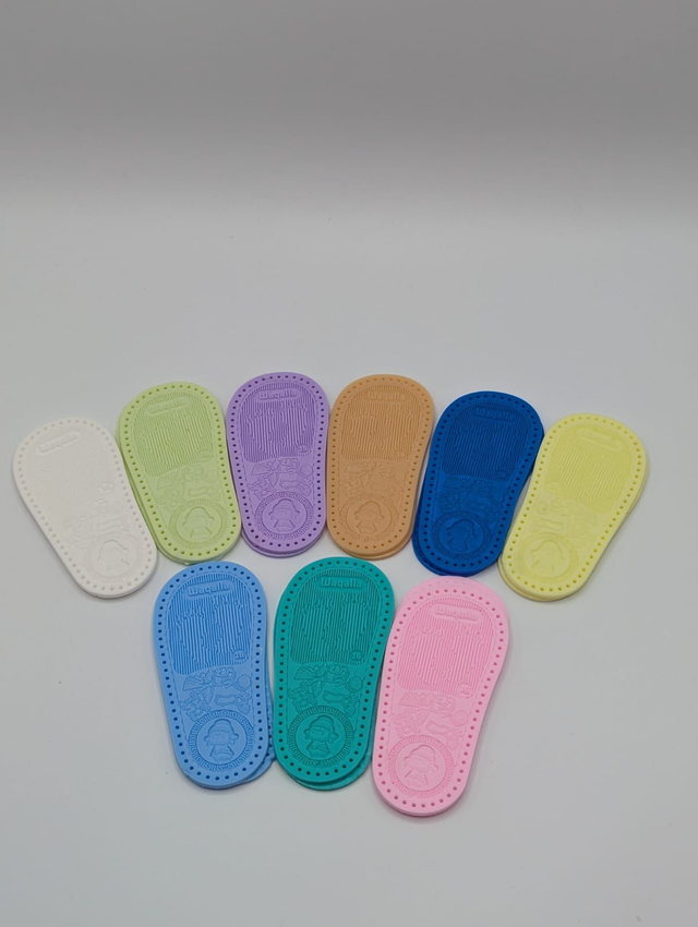 Semelles bébé à crocheter Waqalla 10,5 cm – Taille 16 – Plastisol non toxique