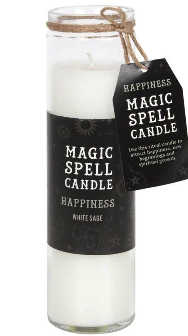 Bougie neuvaine " Bonheur " sauge blanche