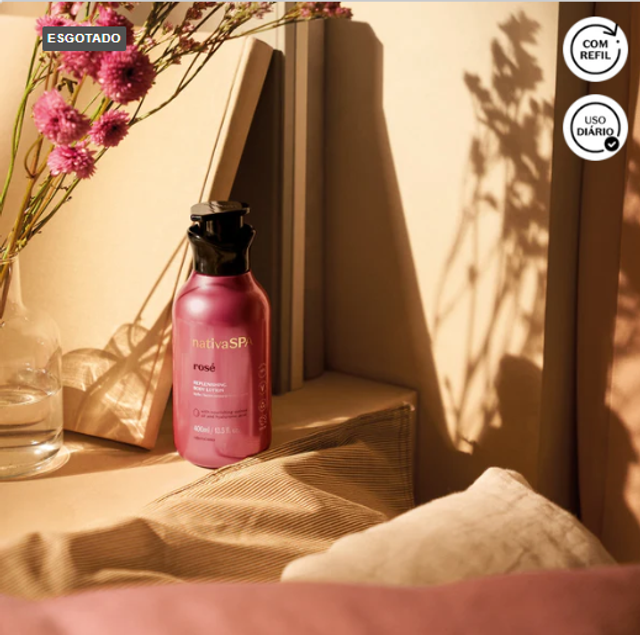 Nativa Spa Loção Hidratante Corporal Rosé 400ml. 13.5 fl.oz