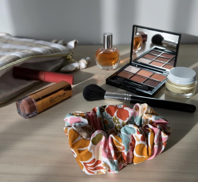 Chouchou fleurs multicolore 