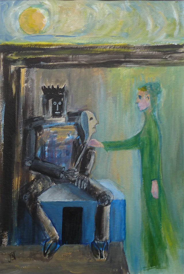 28 – In a Dark Kingdom Acrylic on paper (framed) 55cm x 37cm