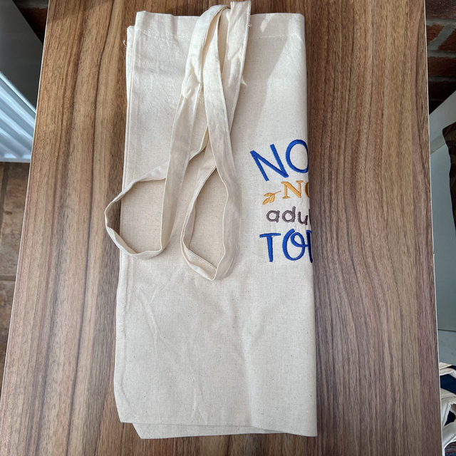 Embroidered Shopping Bag / Tote Bag ~ Nope not Adulting