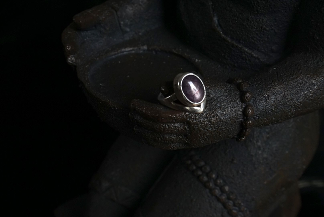 Sternrubin Silberring - Manifestation für Liebe 