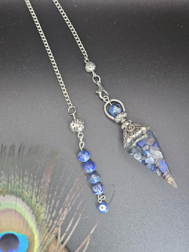 Pendule lapis-lazuli orgonite 