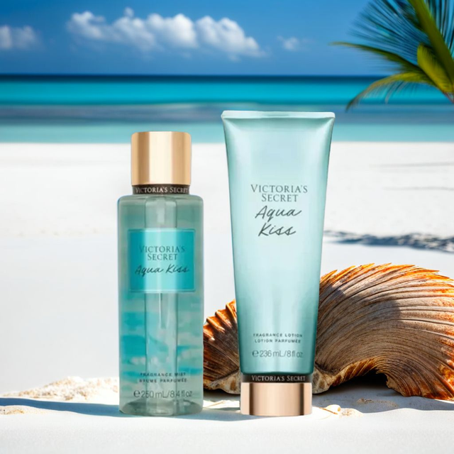 KIT Creme + Body Splash - Aqua Kiss Victoria&#039;s Secret 