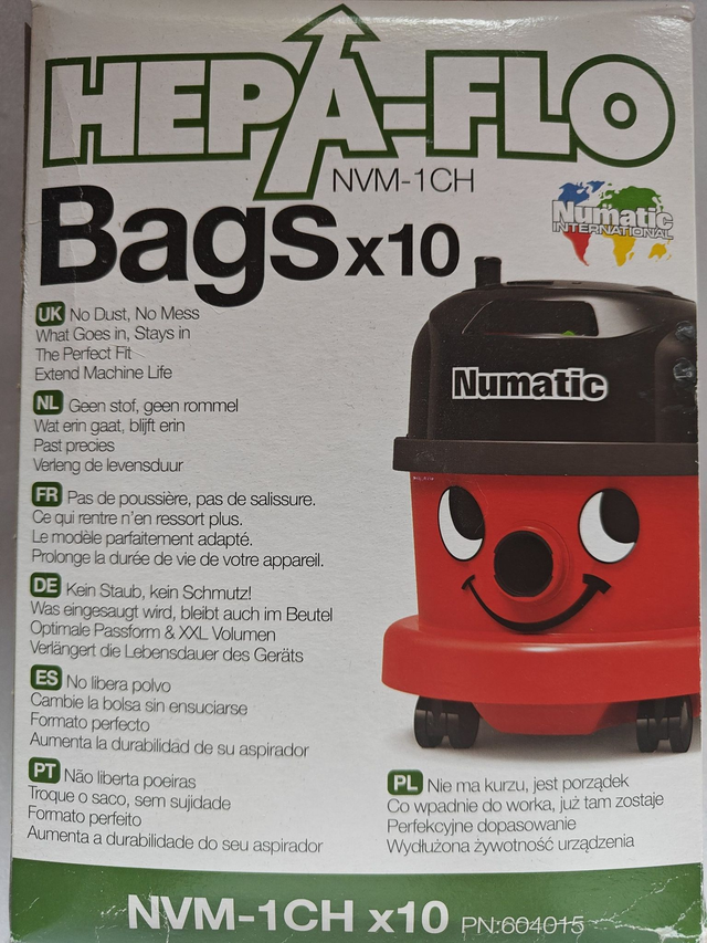 Pölypussit 10kpl - Hepa-Flo NVM-1CH