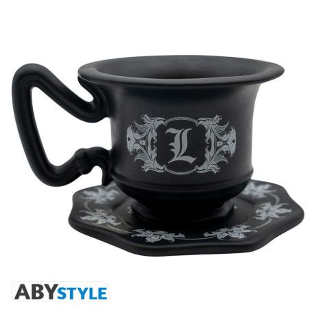 Tazza di L - Death Note - Mug 3D con Piattino 🕵️‍♂️☕️