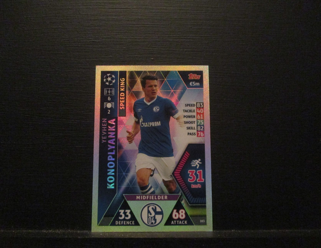 Yevhen Konoplyanka - UEFA Champions League Match Attax 2018/19 Original Trading Card #103