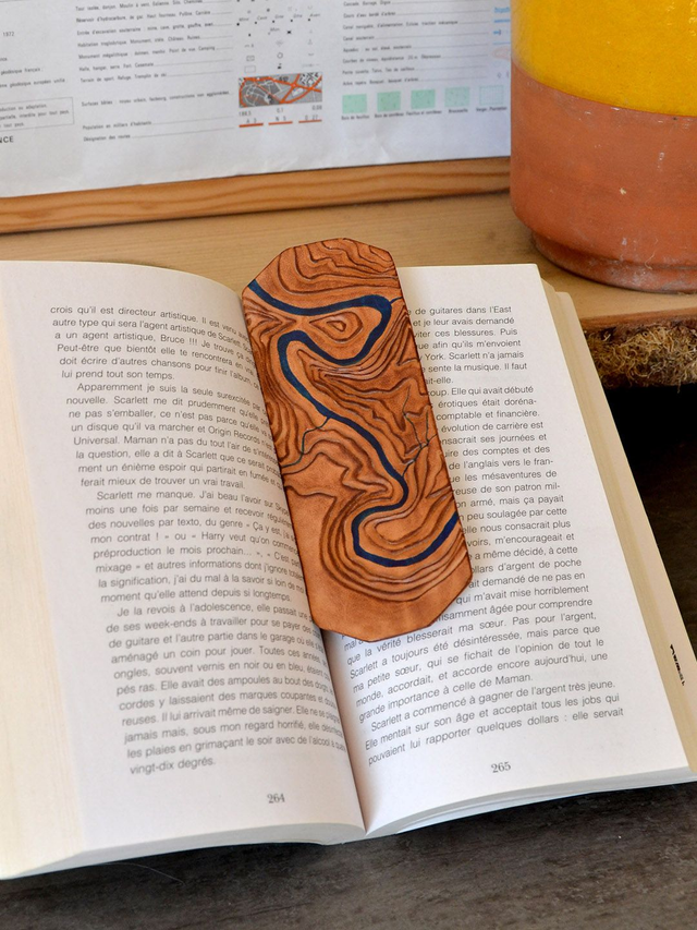 Marque-page "Gorges de l'Ardèche" - 9 / Du Pas du Mousse au Cirque de Gaud (cordon en option)