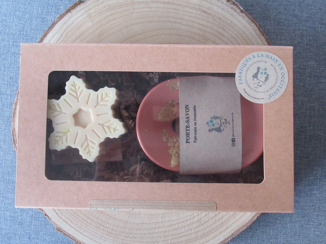 Coffret porte-savon + savon de noël