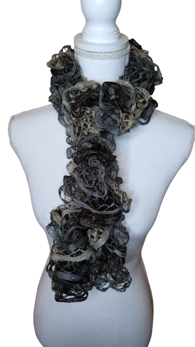 Écharpe dégradé gris/beige 