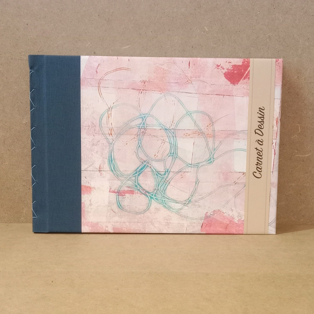 Carnet à dessin Rose/Entrelacs